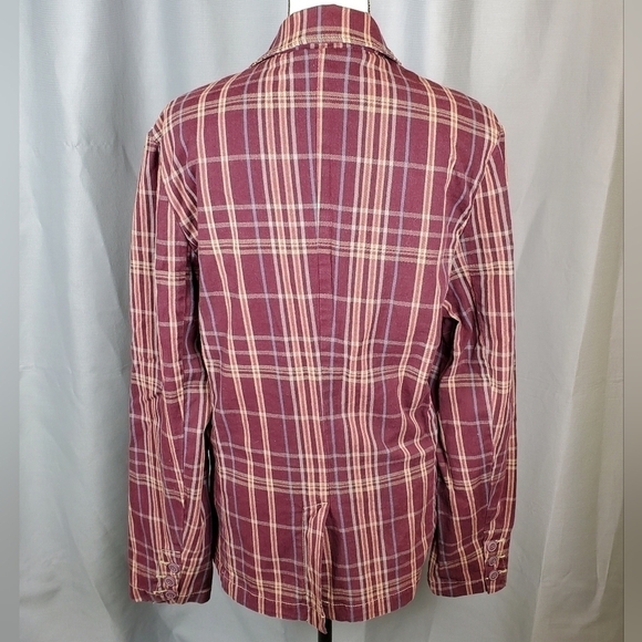 NWY Buffalo David Bitton jacket, maroon w/multicolored plaid, size M - Picture 4 of 7